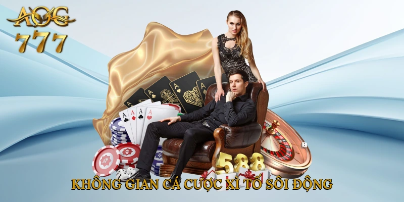 Không gian cá cược xì tố sôi động